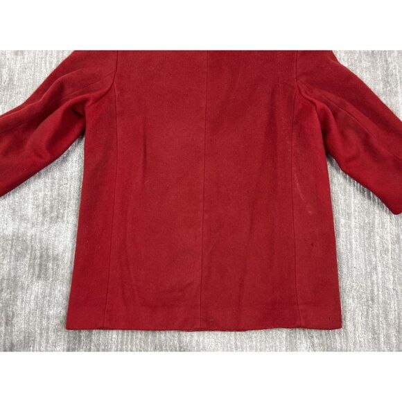 Talbots Jacket Womens Petite 12 Red 100%‎ Pure Wool Classic USA - Picture 10 of 16